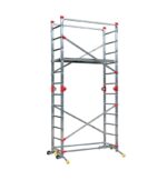 Echafaudage roulant pliable 4 en 1 multifonction 2,4m/4,4m en aluminium Hailo CombiLot 5